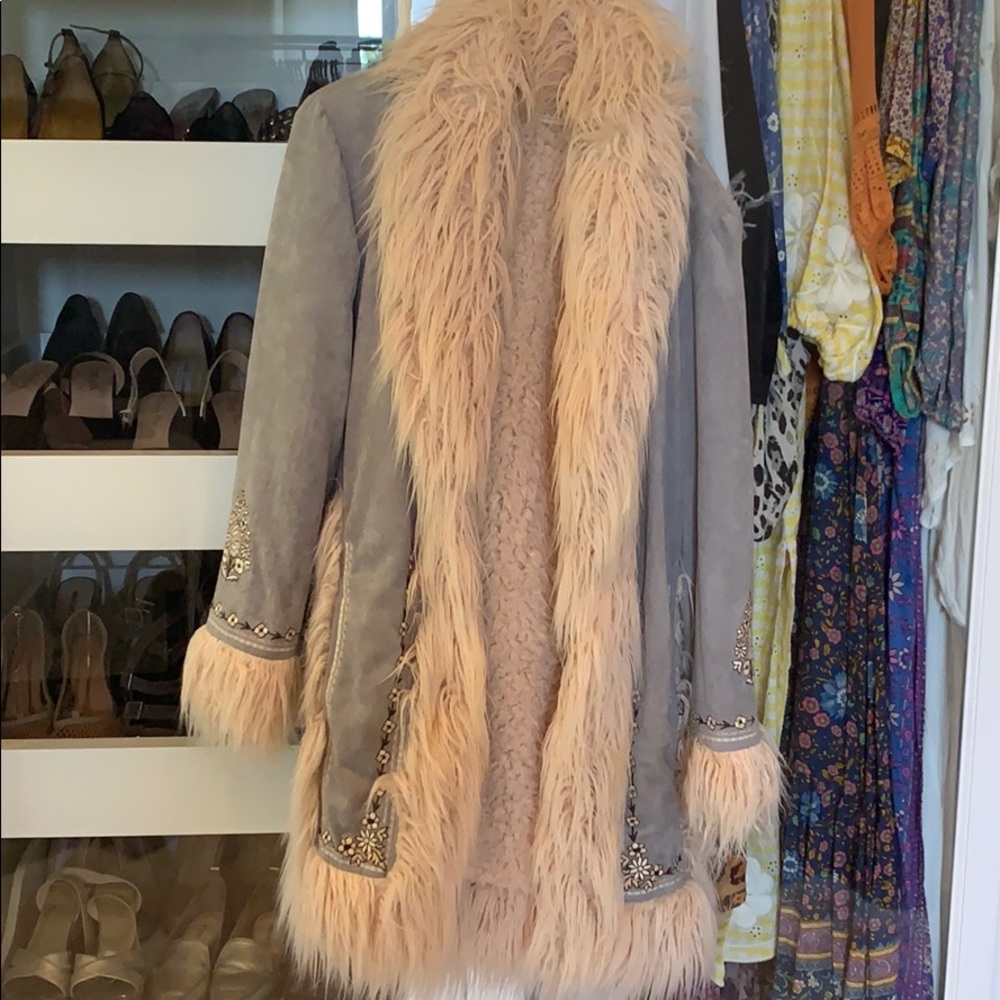 Spell designs coat jacket s/m faux fur